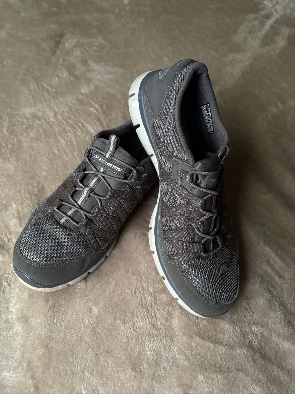 Skechers Men's Charcoal Gray Slip-On Athletic Sneakers